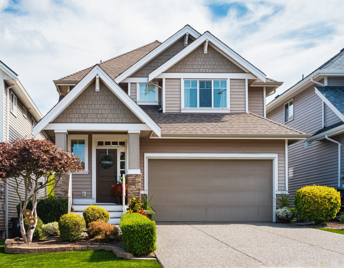 A home with vinyl siding